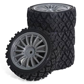 1/10 RC ホイール Amazon | Chanmoo 1/10 RC ラリーカー タイヤ オンロードタイヤ